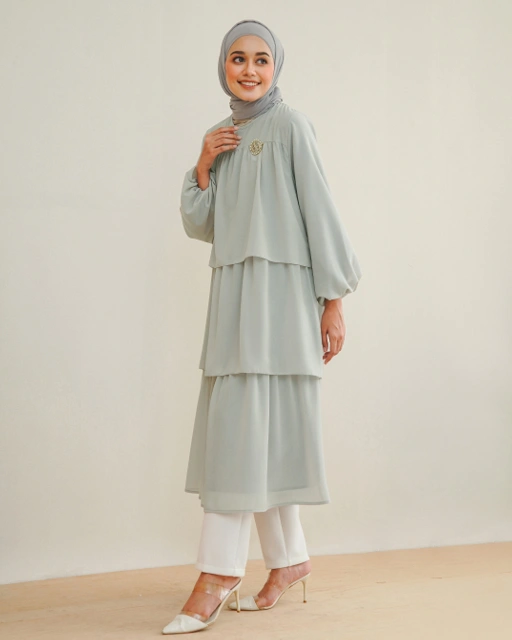 Image of RENNA MIDI DRESS - MINT