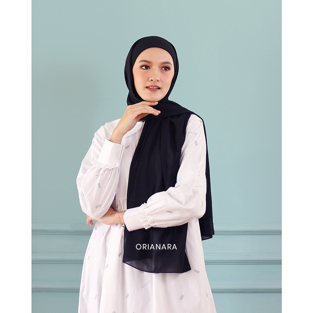 Orianara - Sausan Pashmina Instan Black