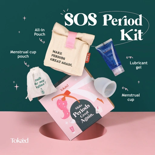 Image of TOKAED Menstrual Cup | SOS PERIOD KIT period cup transparent lubricant mens cup eco friendly
