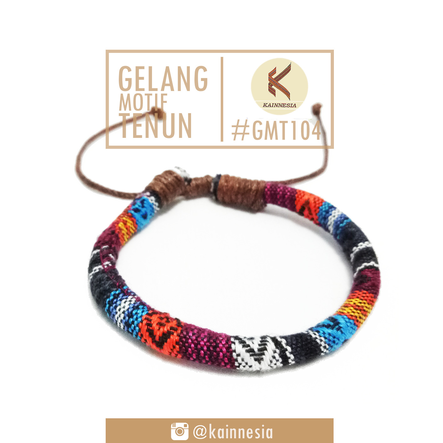 GELANG - MOTIF TENUN - MERAH BIRU 104