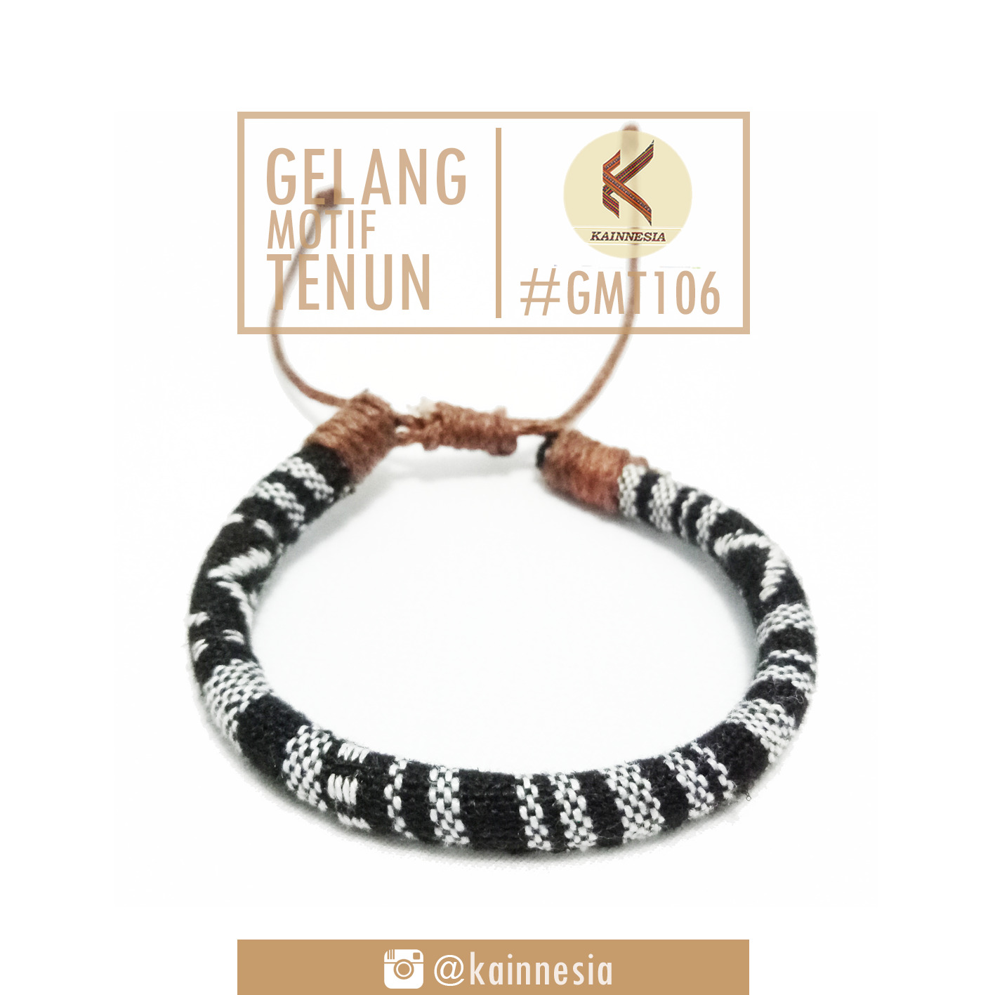 GELANG - MOTIF TENUN - HITAM PUTIH 106