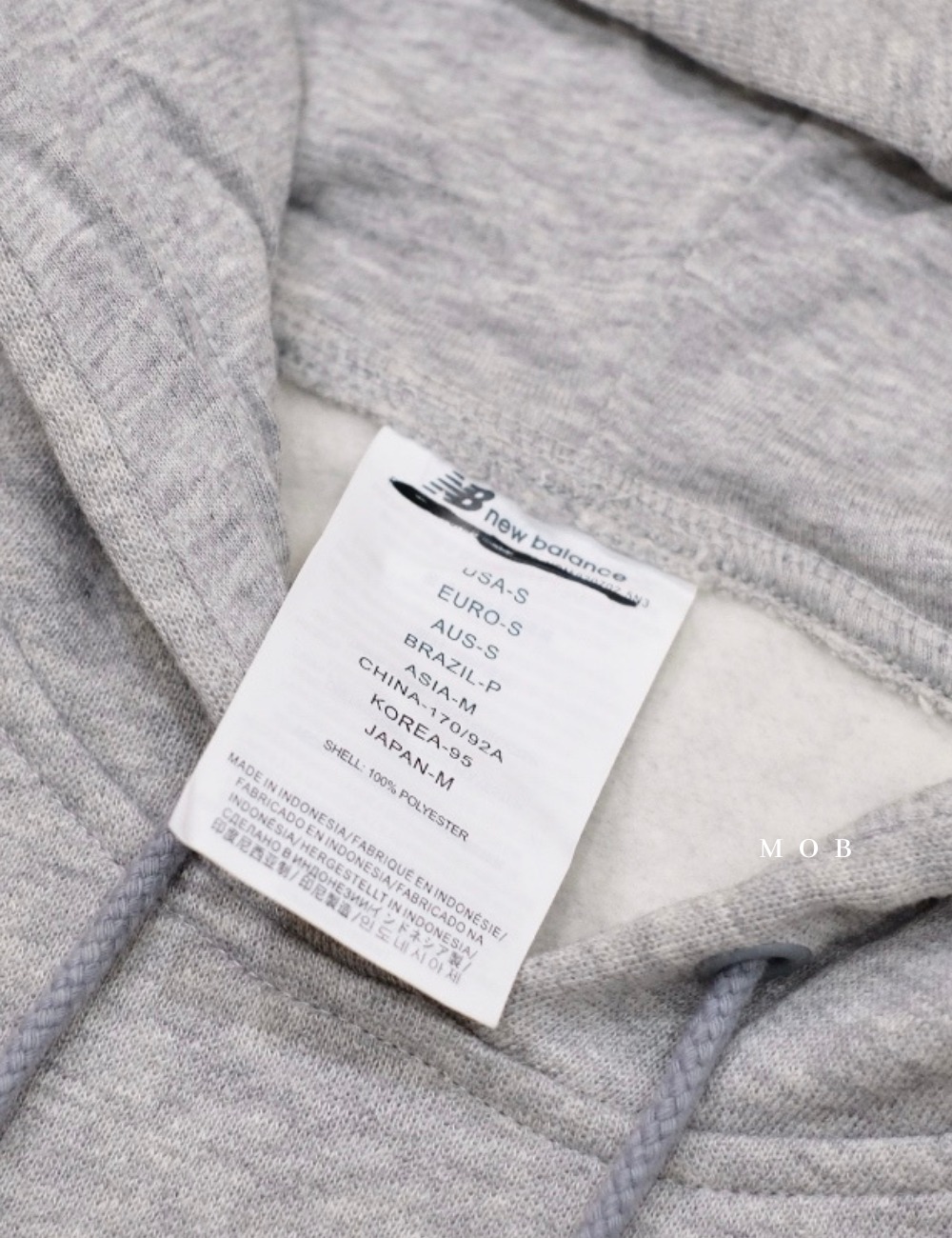 NBHOD01002(R2) Core Logo Fleece Hoodie Light Grey