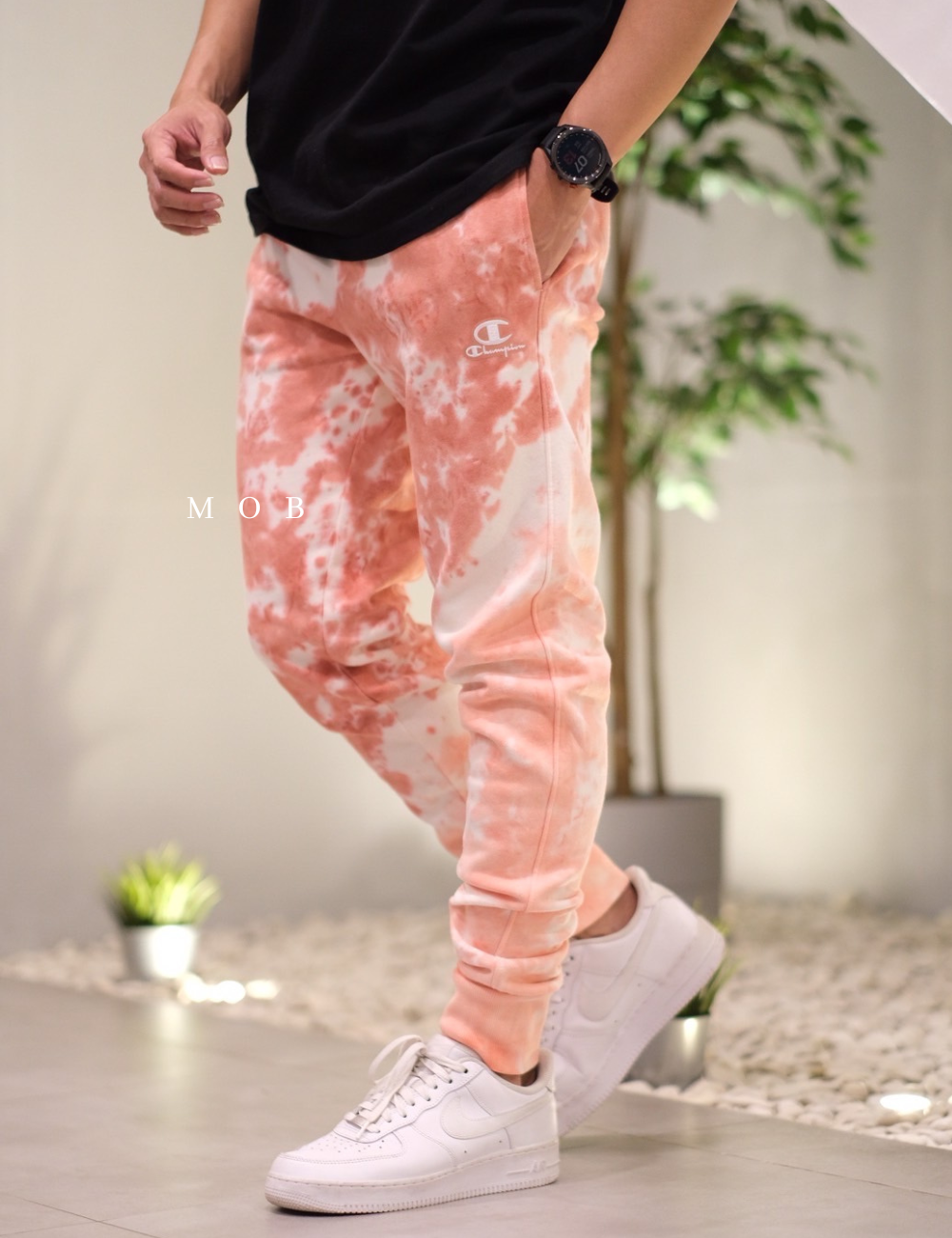 CHMPJP08001B Unity Dye Jogger Coral Peach