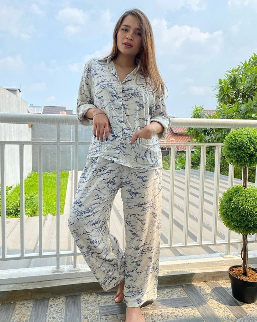 Image of Victoria Set (Lengan&Celana pjg) motif Cset-04 - VA1009