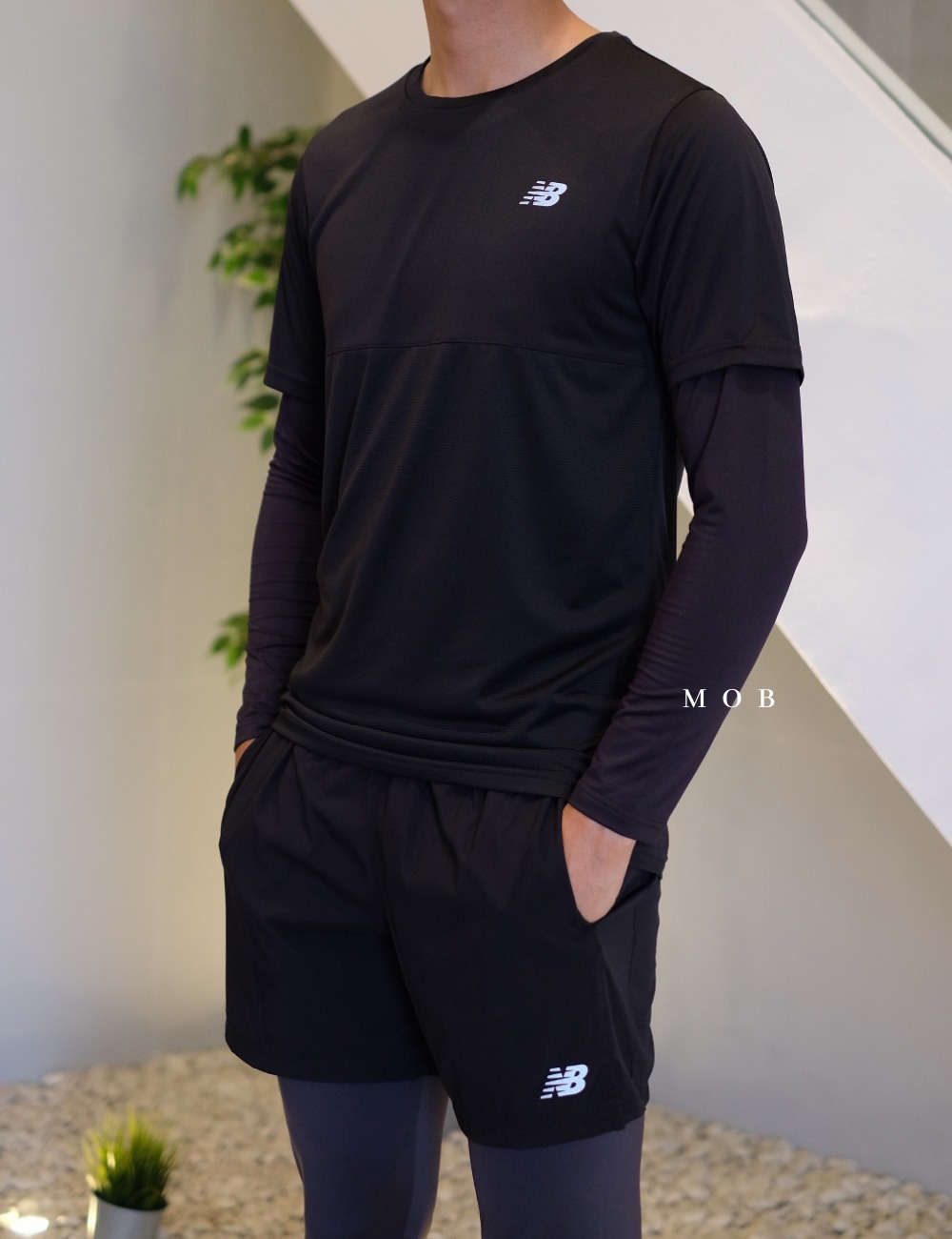 FLBL01001B Air Heat Warm Baselayer Square Logo Black