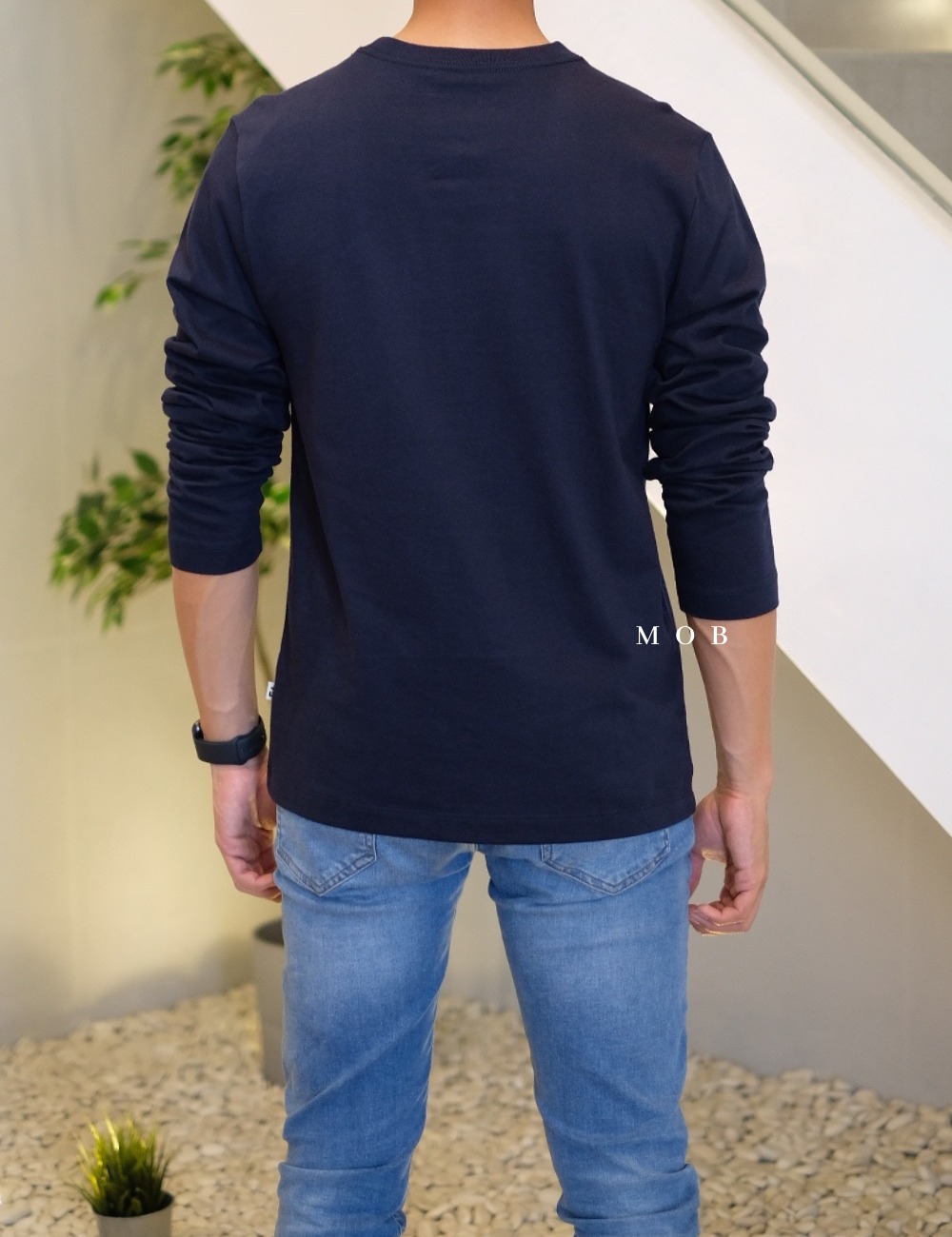 FALST01001B LS Pocket Tee Navy