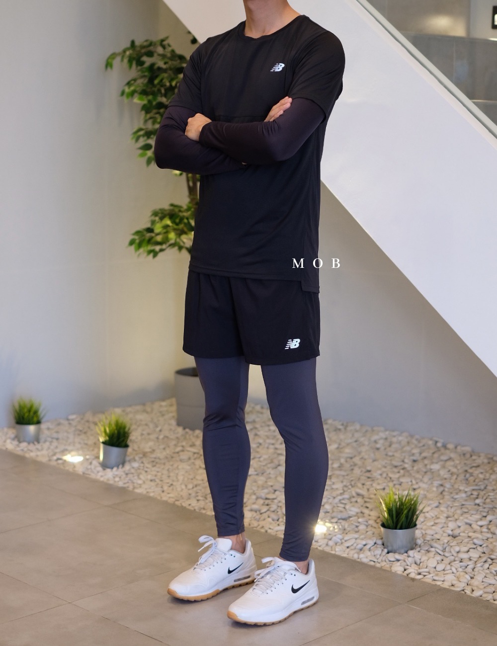 FLBL01001B Air Heat Warm Baselayer Square Logo Black