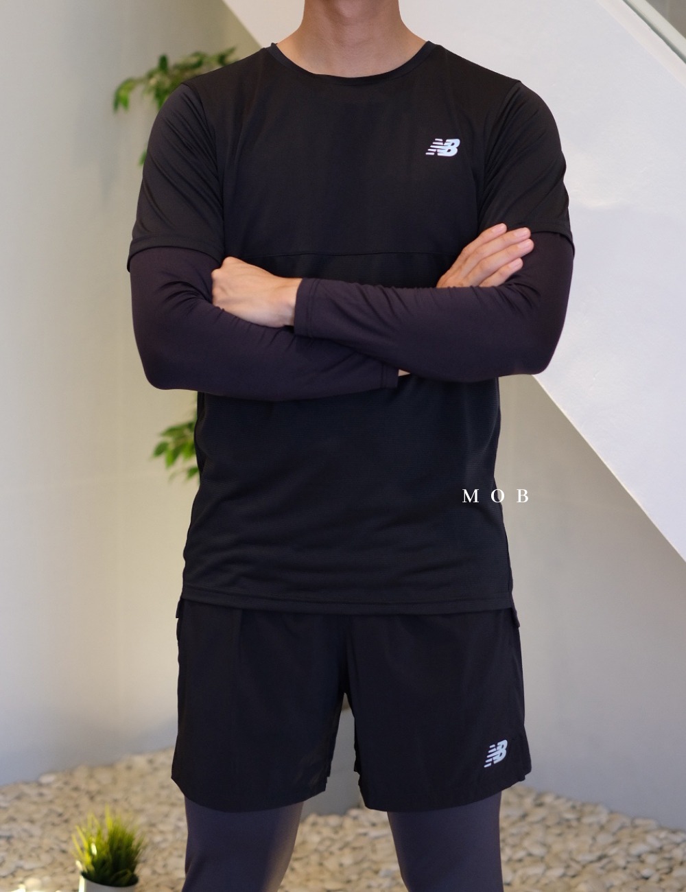 FLBL01001B Air Heat Warm Baselayer Square Logo Black