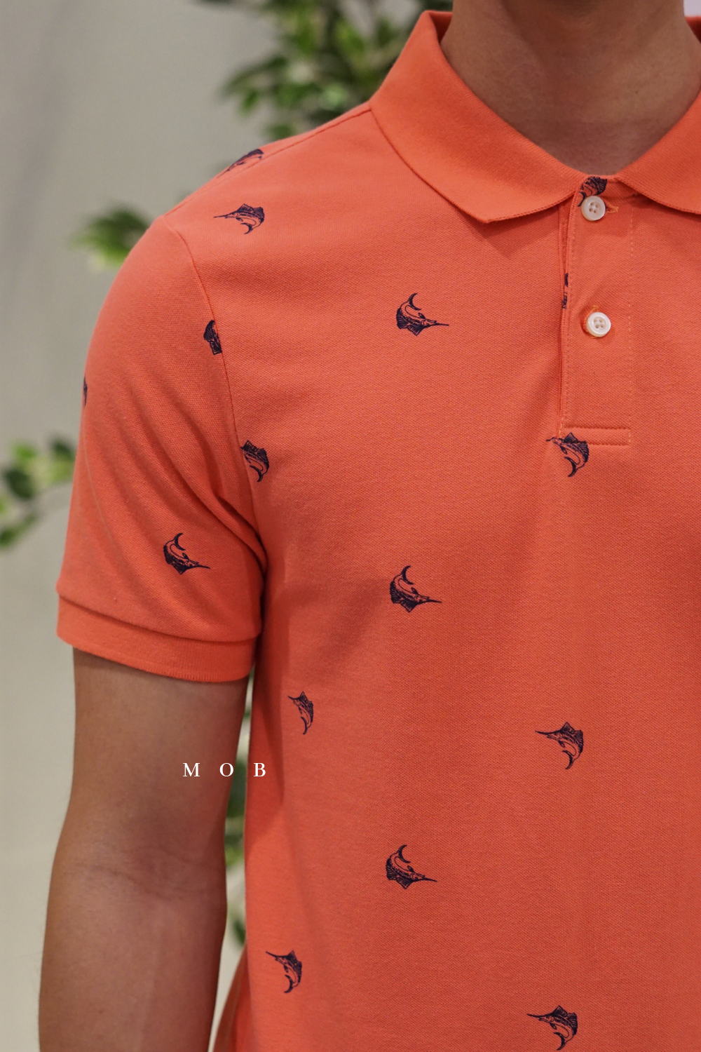 ONPS01003 Built-In Flex Coral Swordfish Polo Shirt (S ONLY)