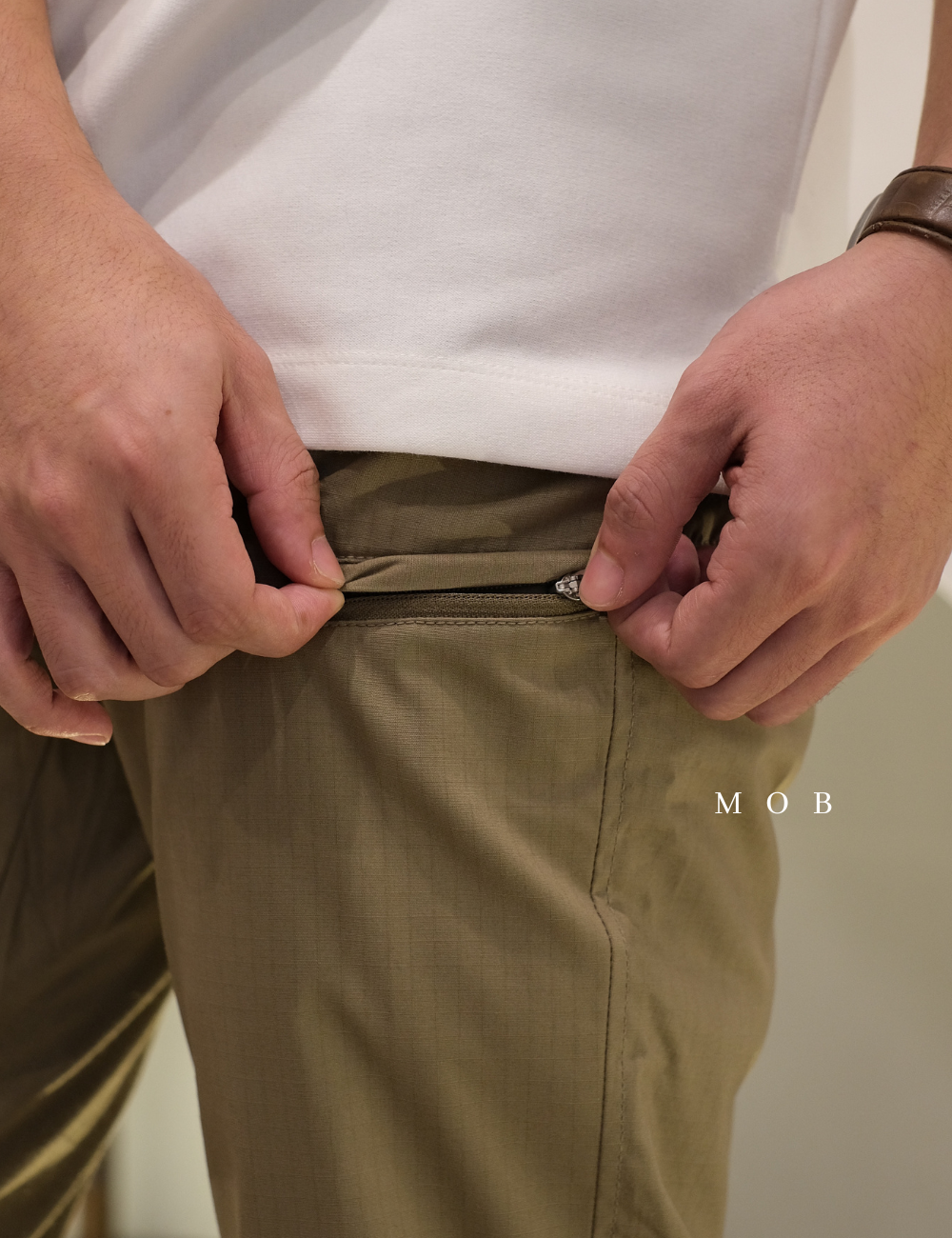 UNQPT1106 Heattech Warm-Lined Pants Single Pocket Khaki