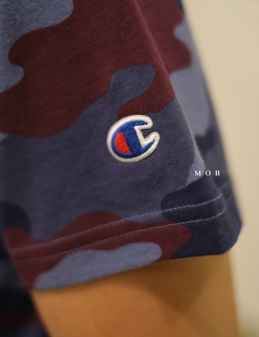CHMPSST2024B Blue Maroon Camo SS Tee