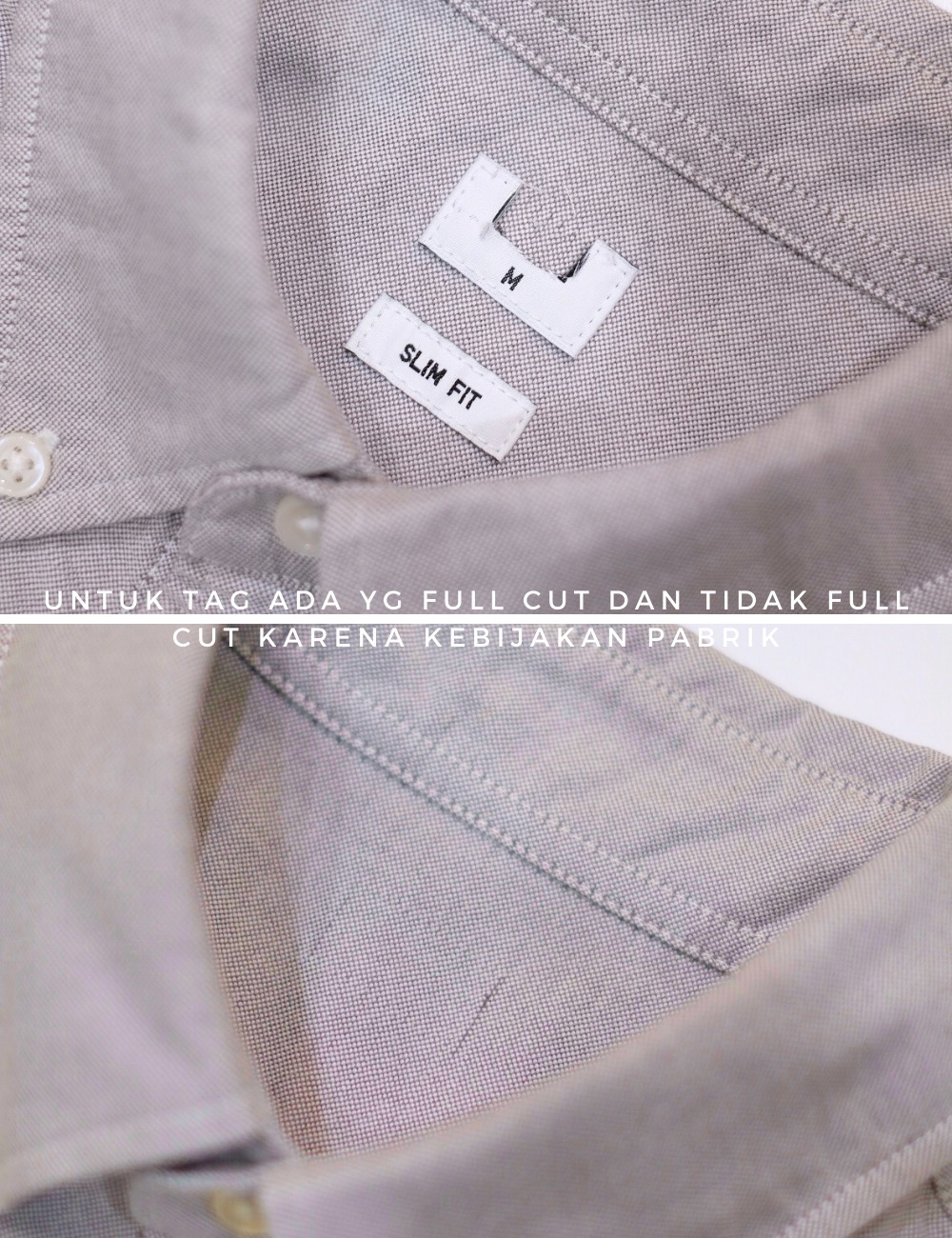 UNQLSS04003 Oxford Slim Fit LS Grey