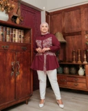 Aruna Blouse - Pomegranate | Atasan Blouse Bigsize Jumbo