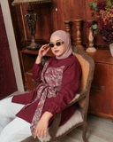 Aruna Blouse - Pomegranate | Atasan Blouse Bigsize Jumbo