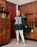 Aruna Blouse - Emerald | Atasan Blouse Bigsize Jumbo