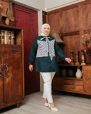 Aruna Blouse - Emerald | Atasan Blouse Bigsize Jumbo
