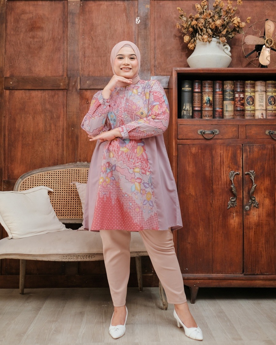 Dahayu Tunik - Peony | Atasan Tunik Bigsize Jumbo