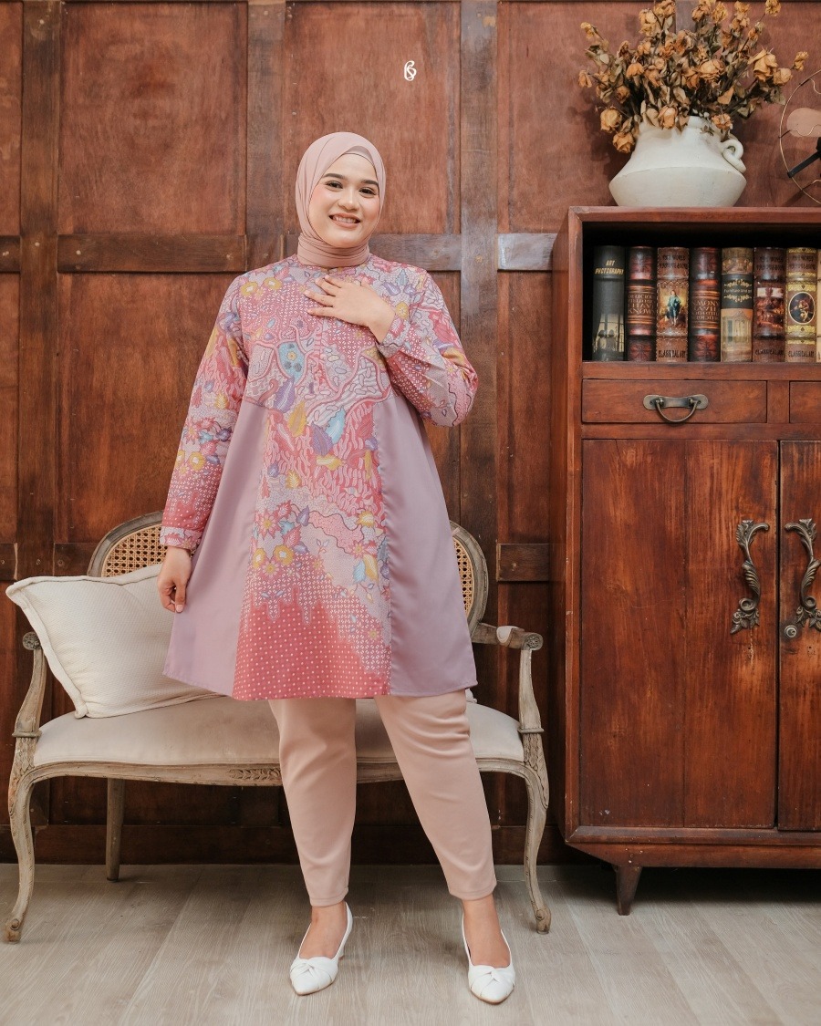 Dahayu Tunik - Peony | Atasan Tunik Bigsize Jumbo