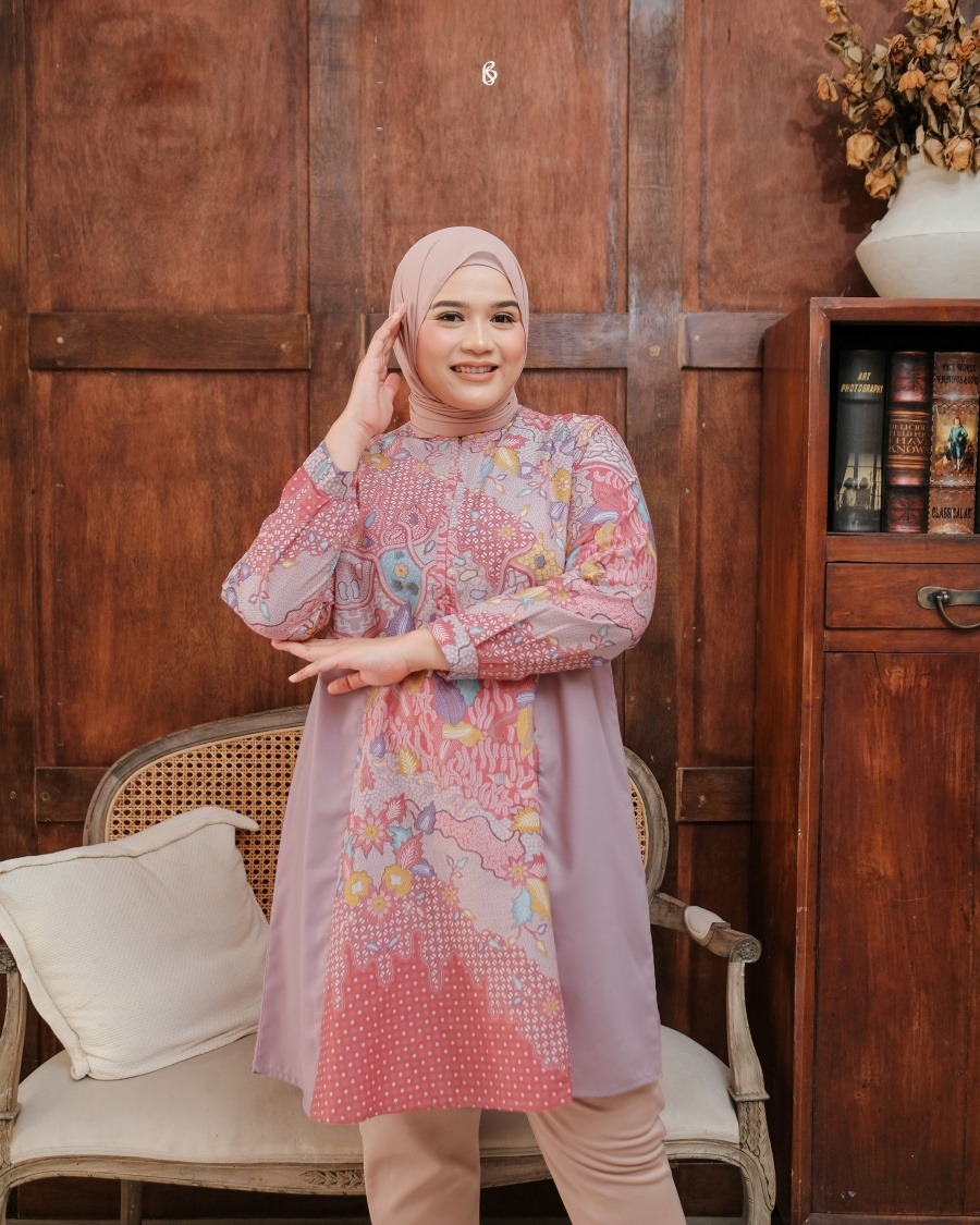 Dahayu Tunik - Peony | Atasan Tunik Bigsize Jumbo