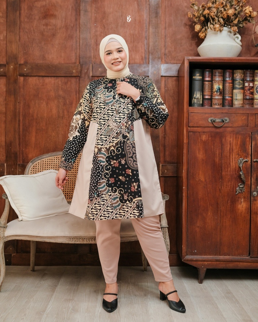 Dahayu Tunik - Black | Atasan Tunik Bigsize Jumbo