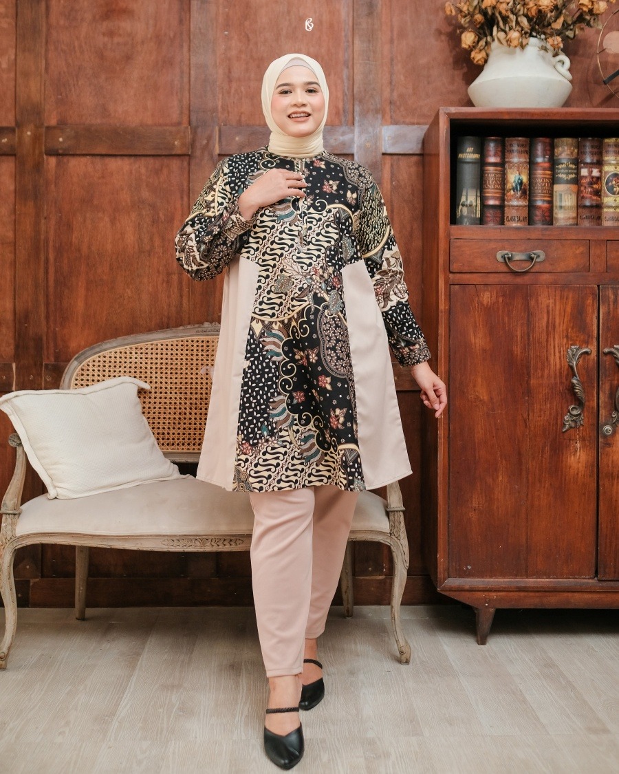 Dahayu Tunik - Black | Atasan Tunik Bigsize Jumbo