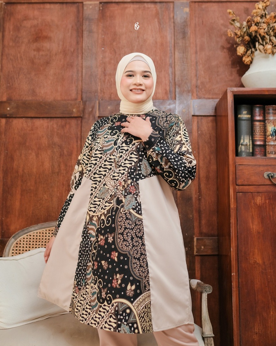 Dahayu Tunik - Black | Atasan Tunik Bigsize Jumbo