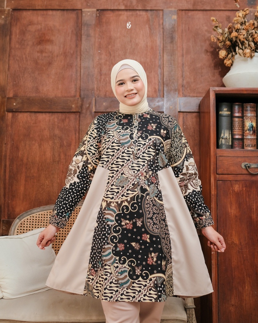 Dahayu Tunik - Black | Atasan Tunik Bigsize Jumbo