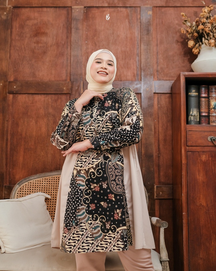 Dahayu Tunik - Black | Atasan Tunik Bigsize Jumbo