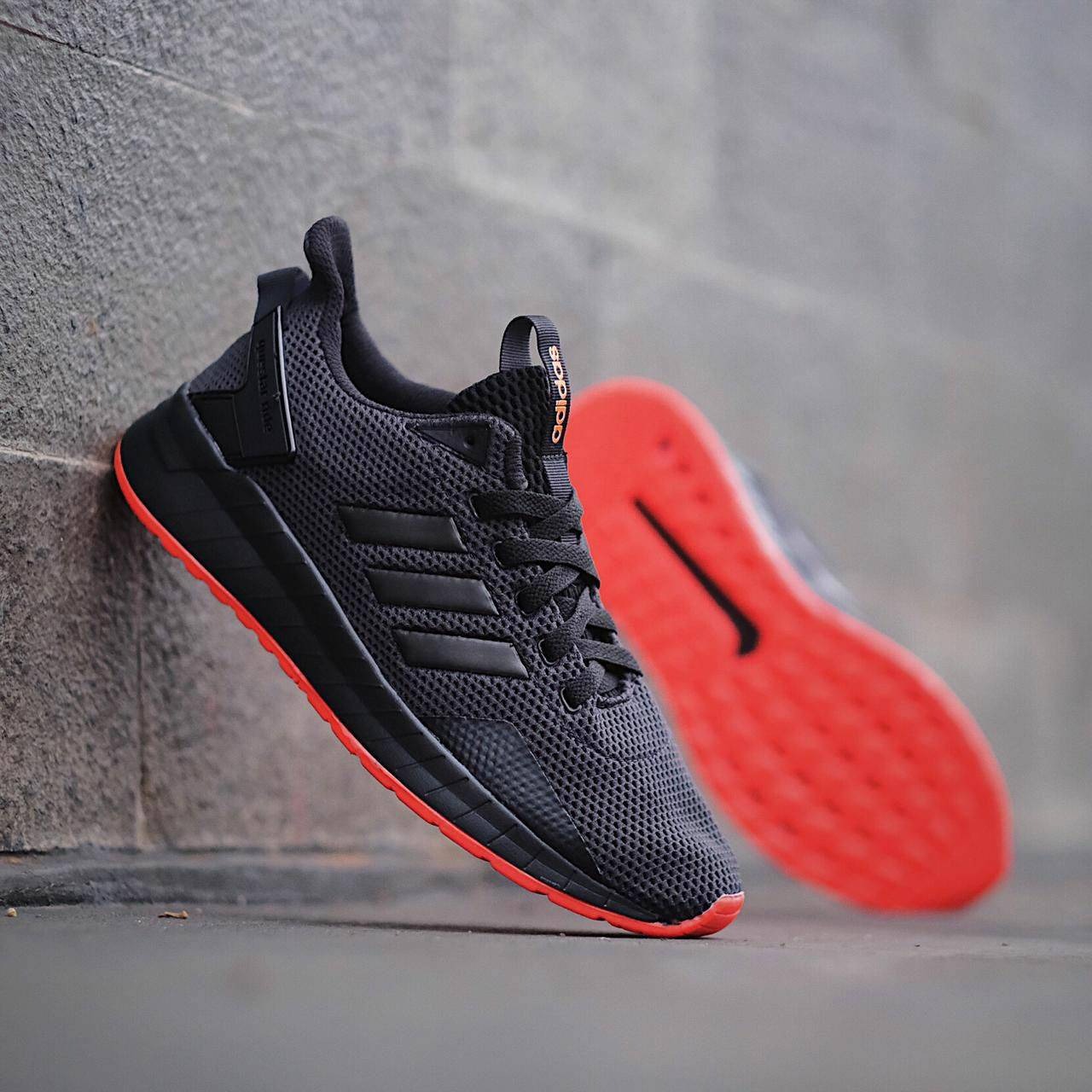 ADIDAS QUESTAR RIDE - BLACK SOLE ORANGE