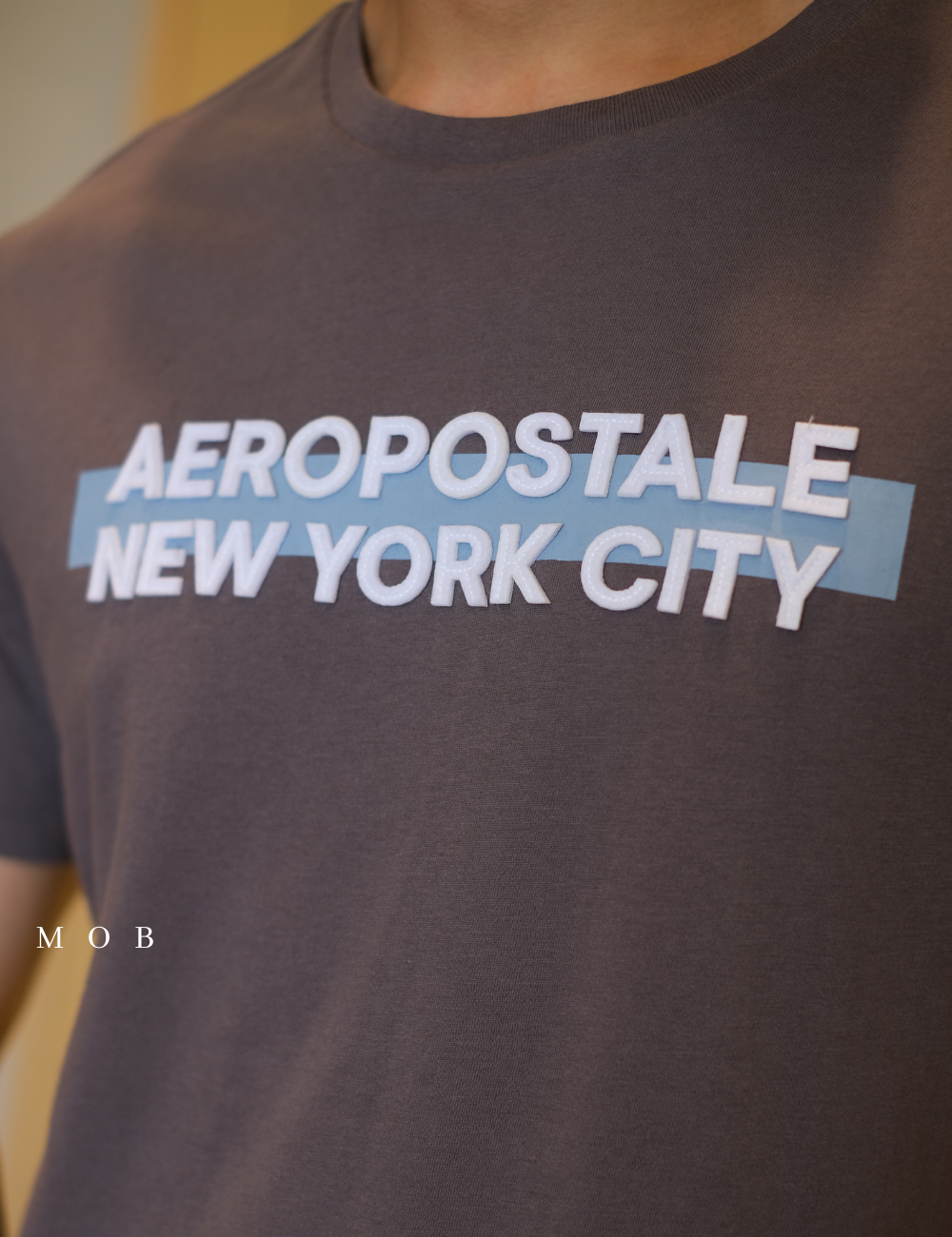 ARSST09002A New York City Bar Graphic Tee Charcoal
