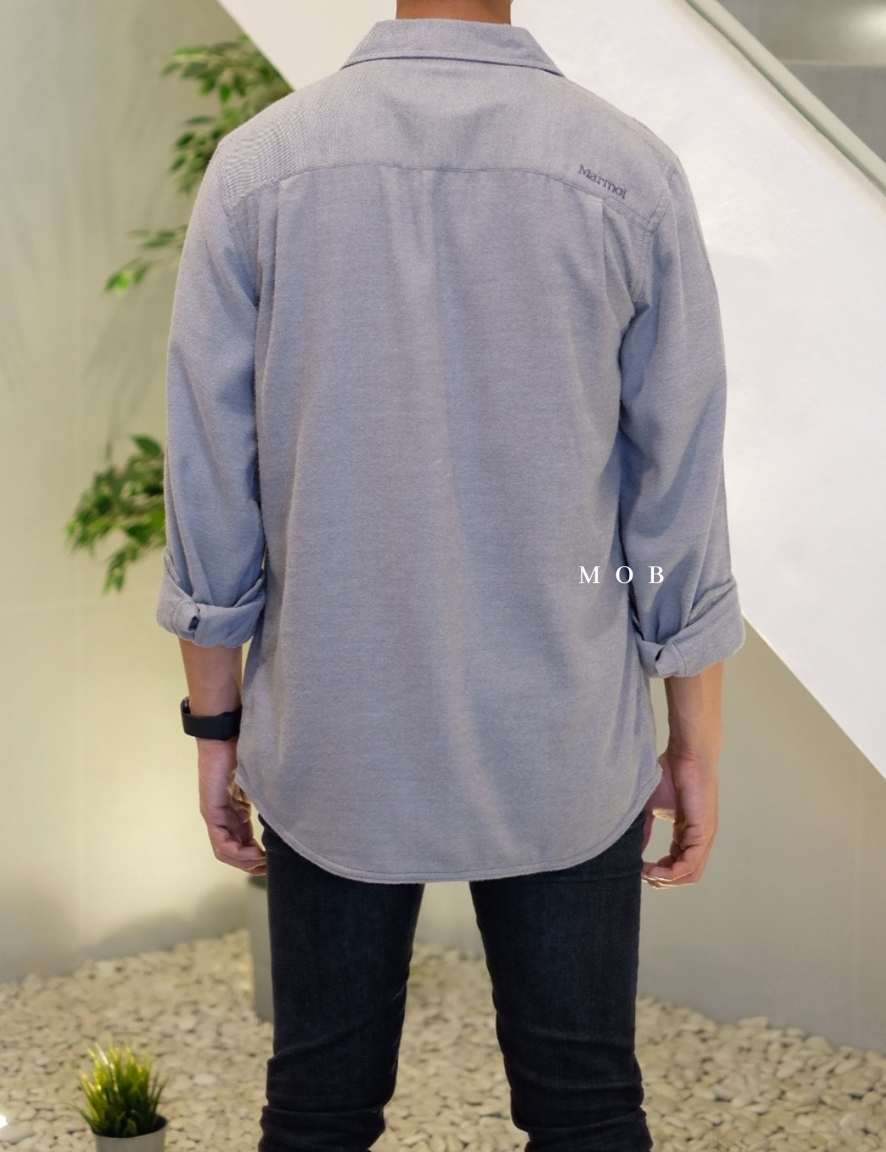MMLSS01002 Hobson Midweight Flannel LS Shirt Grey
