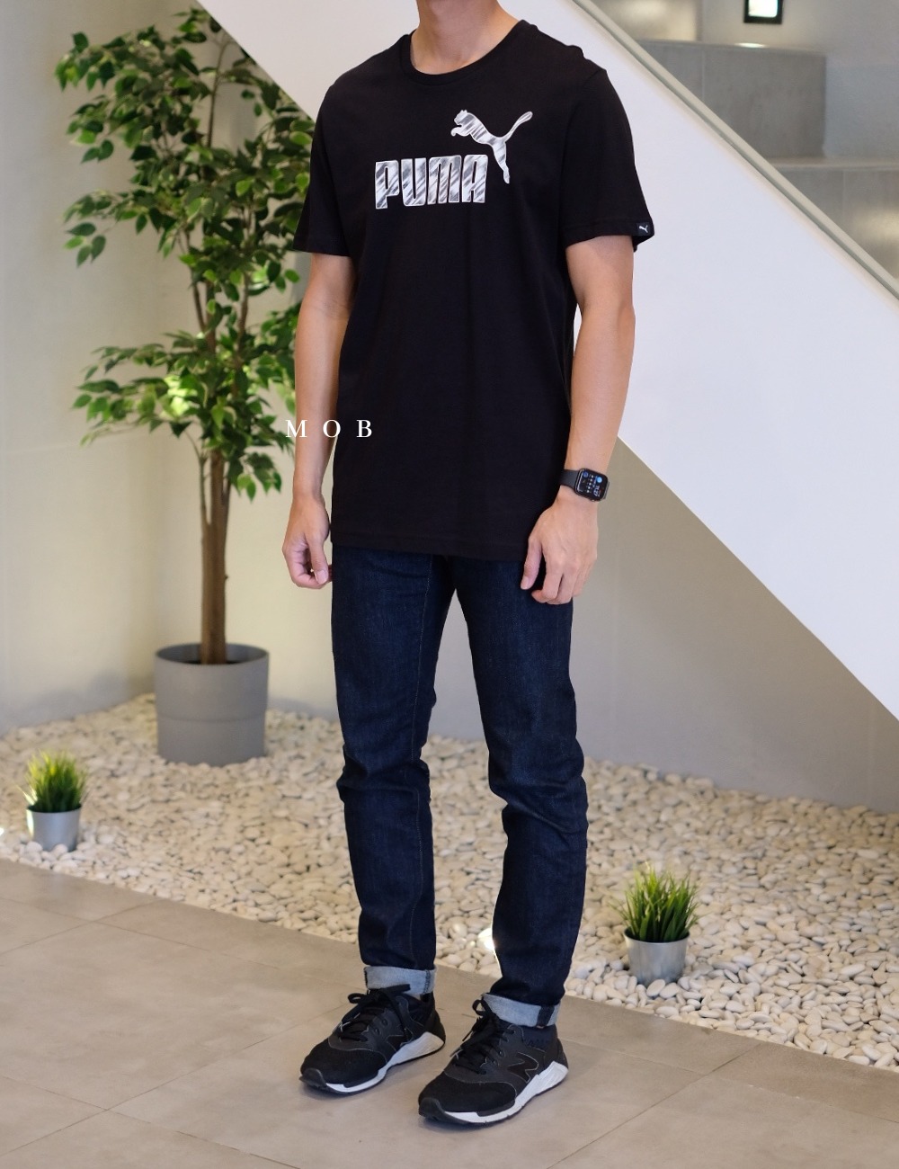 PMSST03004B Brand Graphic Logo SS Tee Black