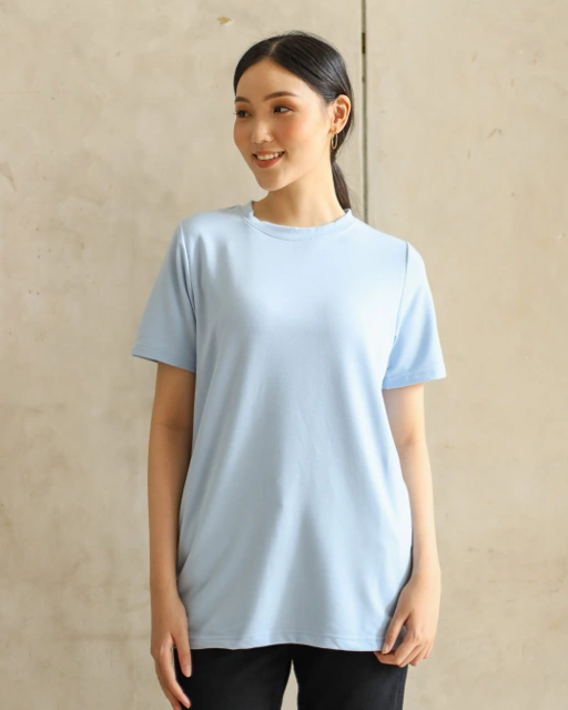 Image of BASIC SHORT SLEEVE TEE - SKYBLUE