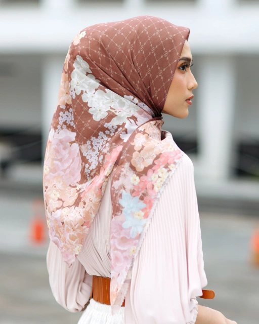 Image of PEONY SCARVES - BRICK