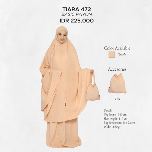Image of Tatuis Mukena Tiara 472 Peach Syar"i Young Series