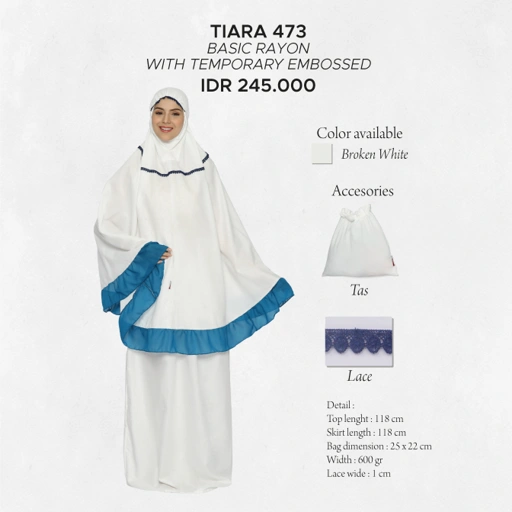 Image of Tatuis Mukena Tiara 473 Broken White Young Series