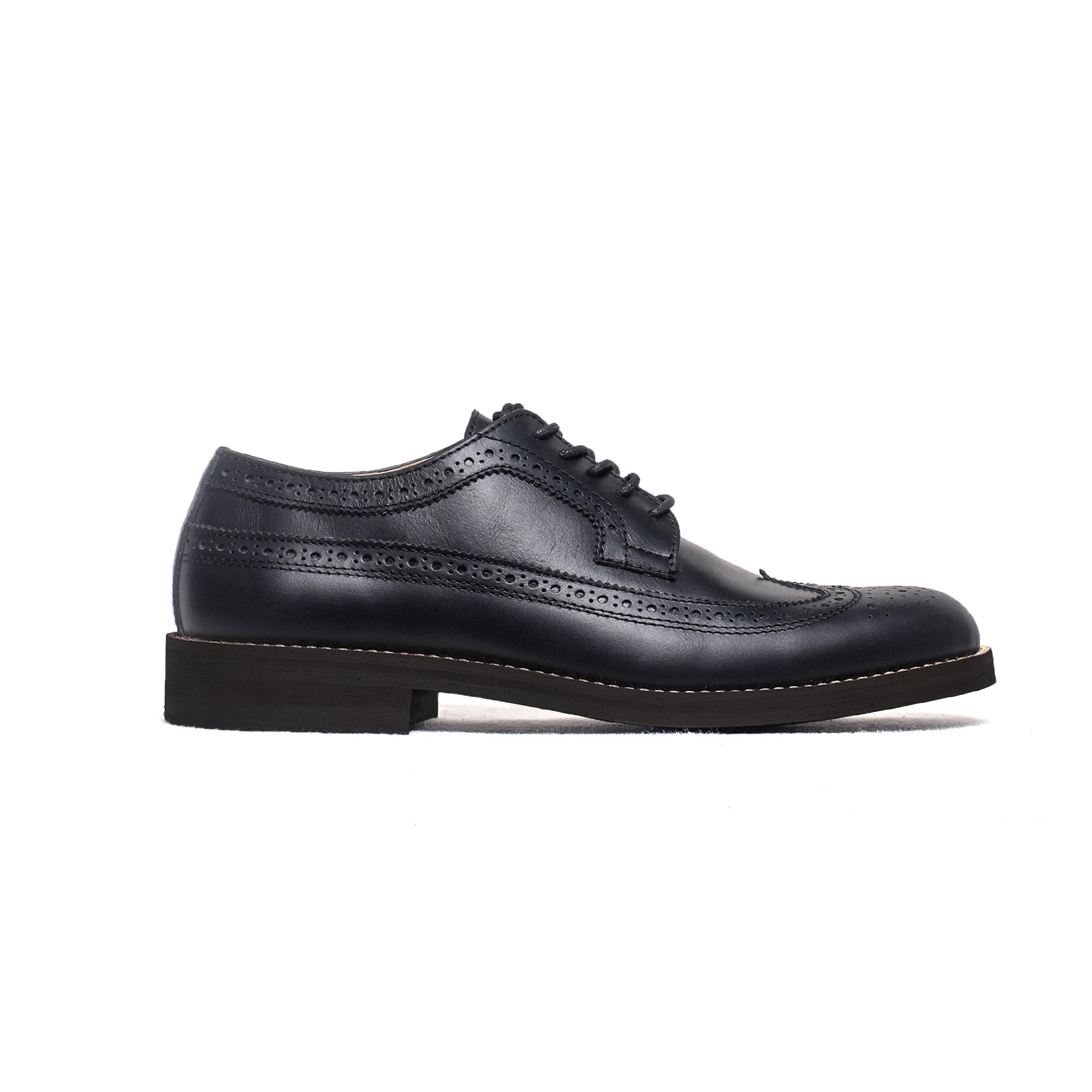 PREORDER - Sanada Longwing Grain Black Genuine Leather