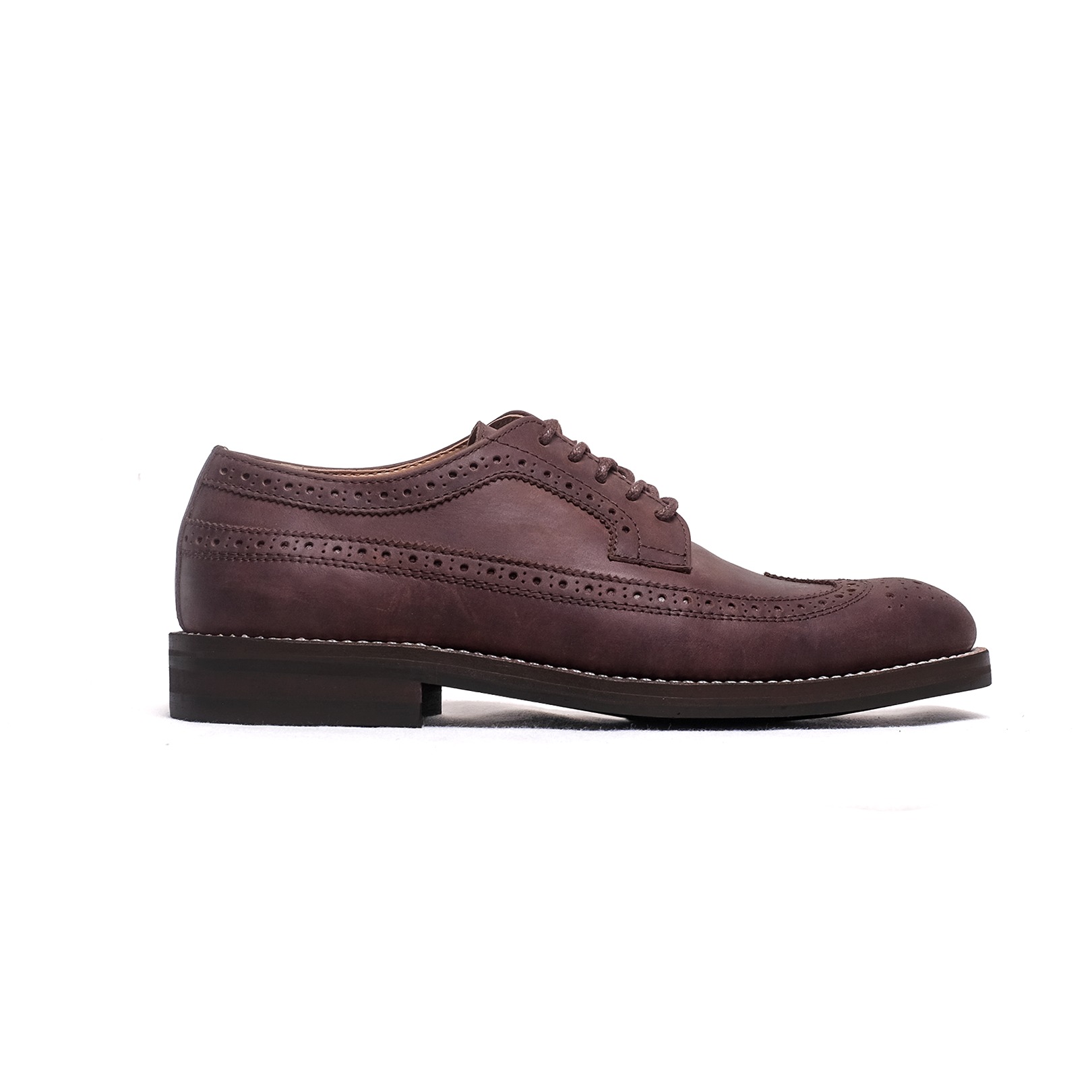 PREORDER - Sanada Longwing Crazy Dark Brown Genuine Leather