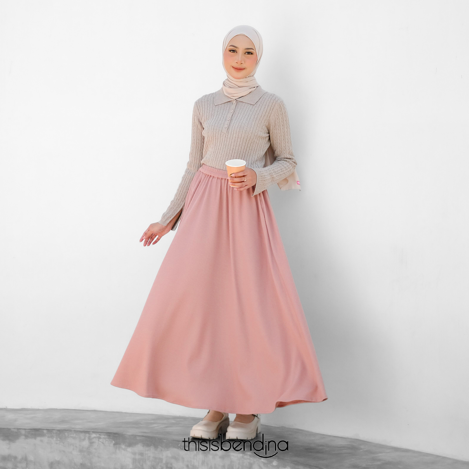Cirle Skirt Dusty Pink
