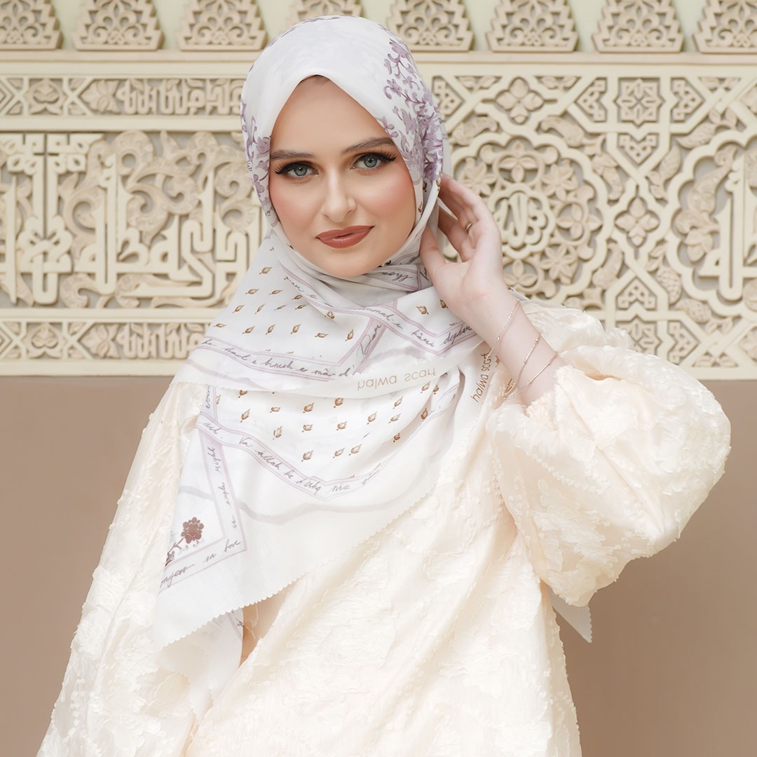 Rumi Poems Sherene White Scarf
