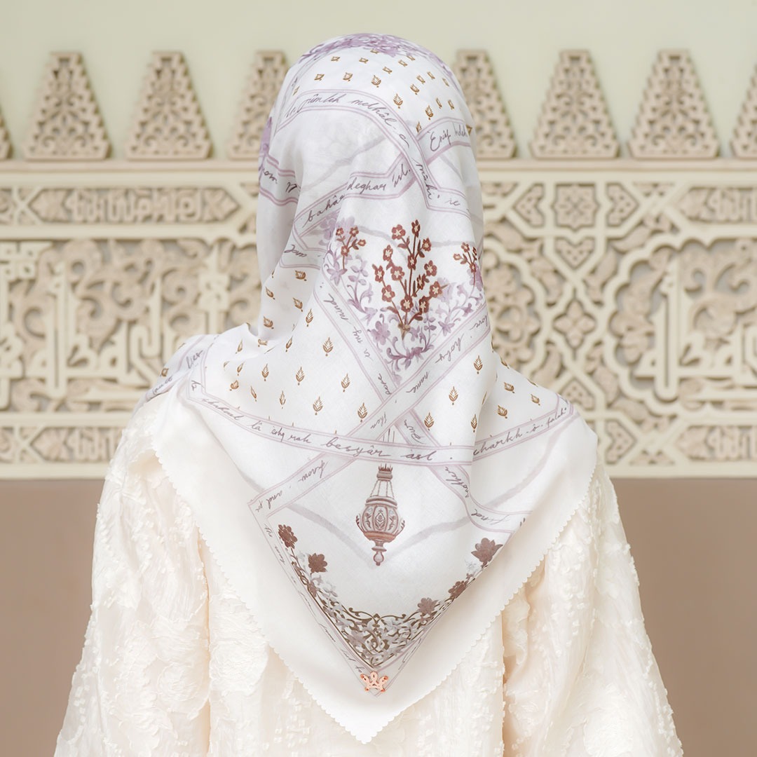 Rumi Poems Sherene White Scarf