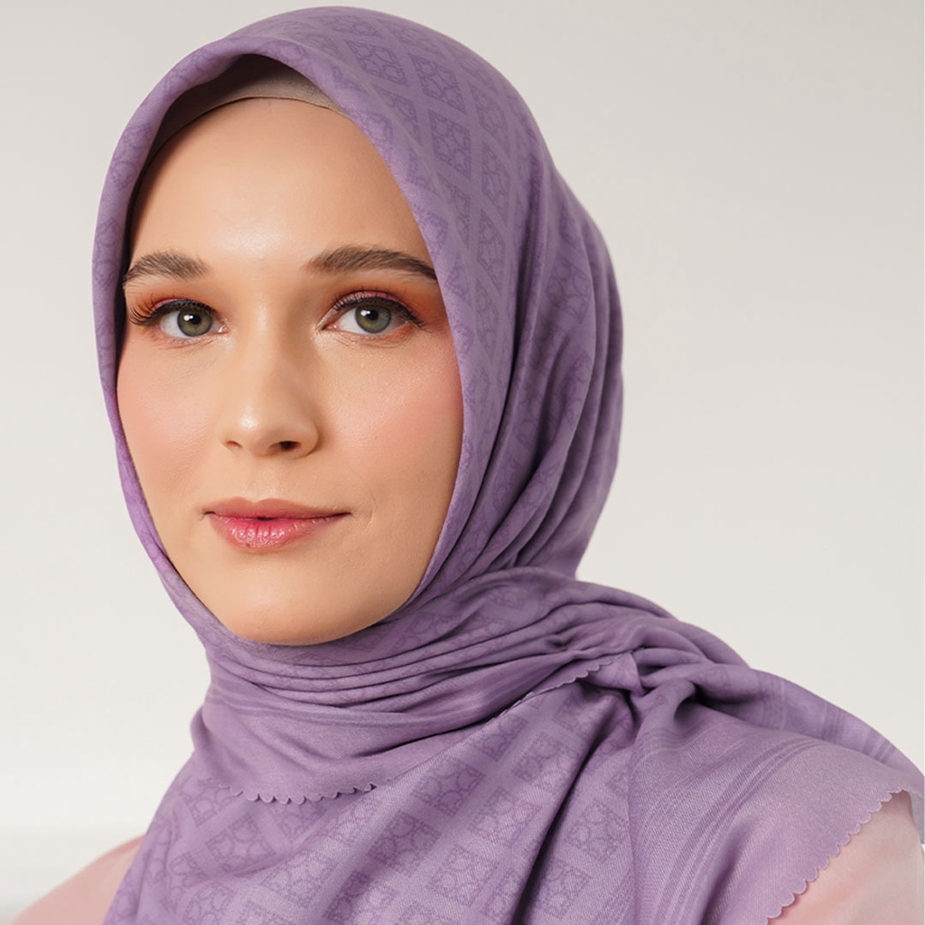 Mahasti Lavender Monogram Scarf