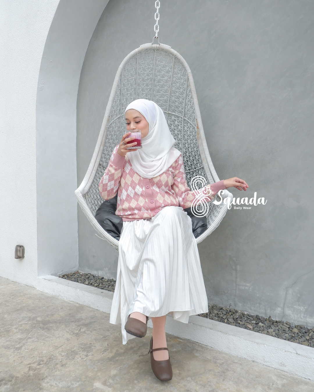 Nami Knit Cardigan (Dusty Pink) 