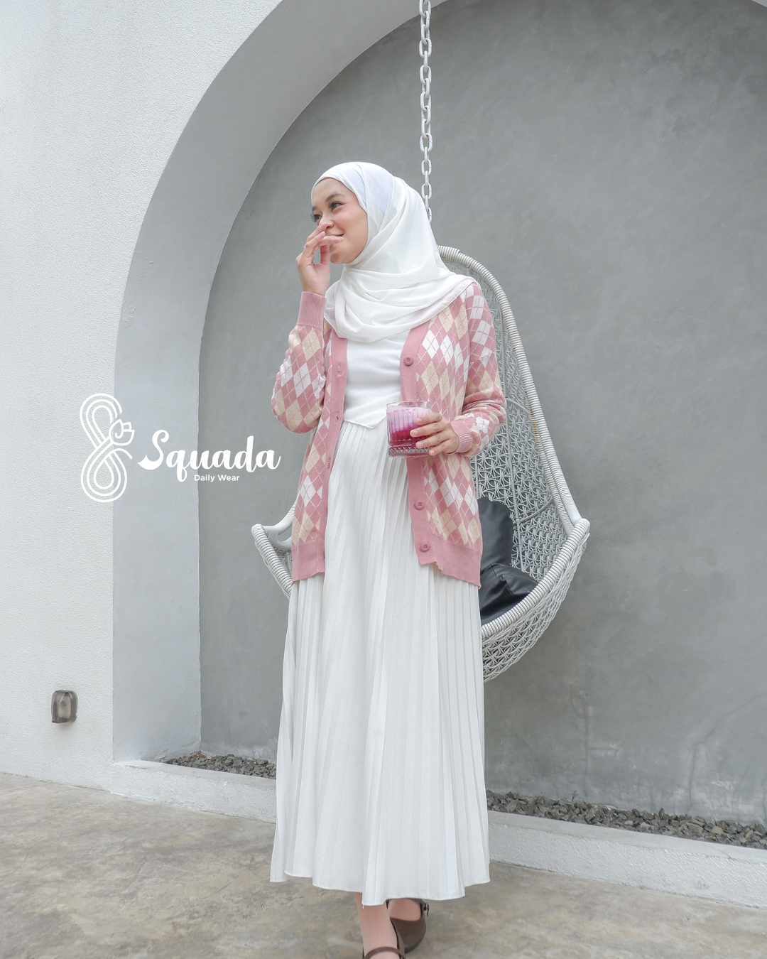 Nami Knit Cardigan (Dusty Pink) 