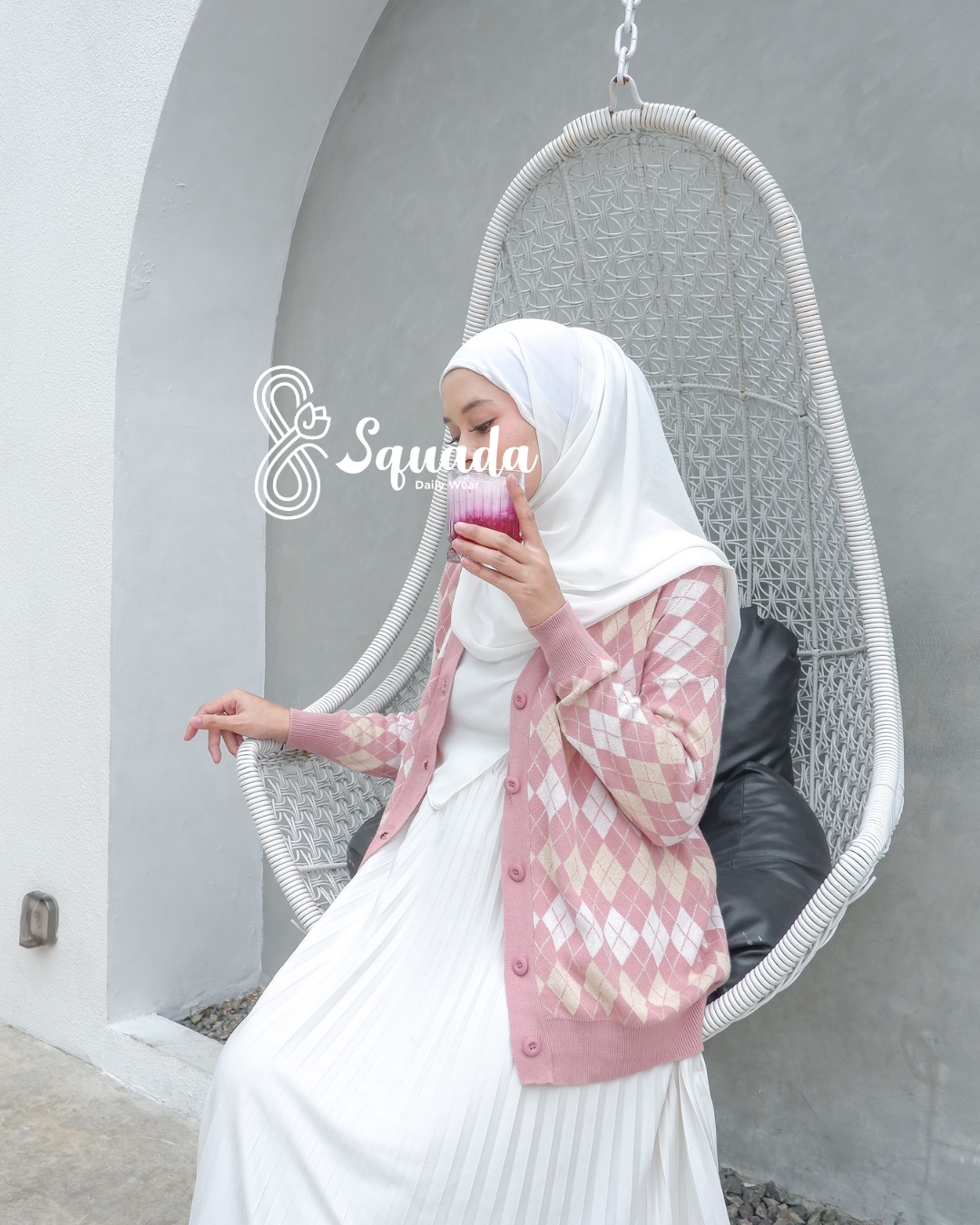 Nami Knit Cardigan (Dusty Pink) 