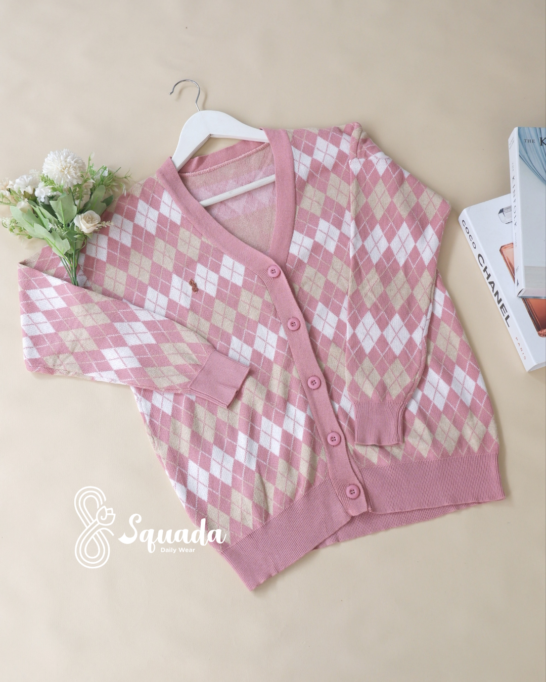 Nami Knit Cardigan (Dusty Pink) 