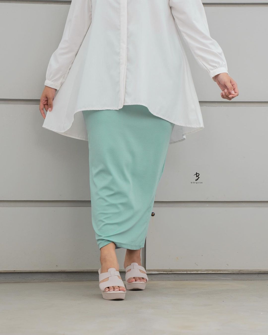 Una Skirt - Turquoise | Rok Span Pencil Skirt Big Size