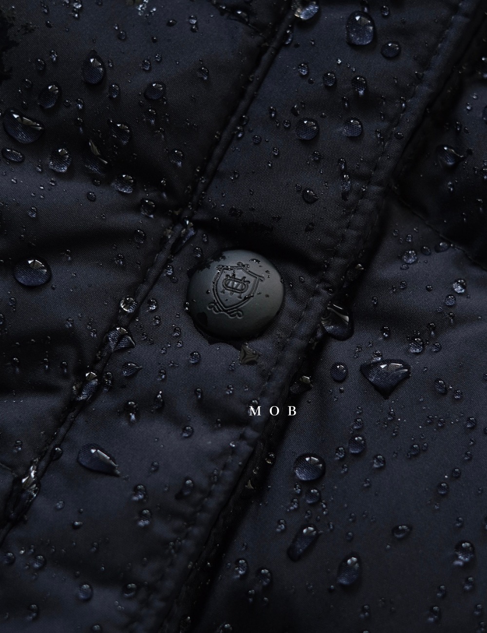 MDJ08003 Hooded Down Half Coat Navy (L ONLY)