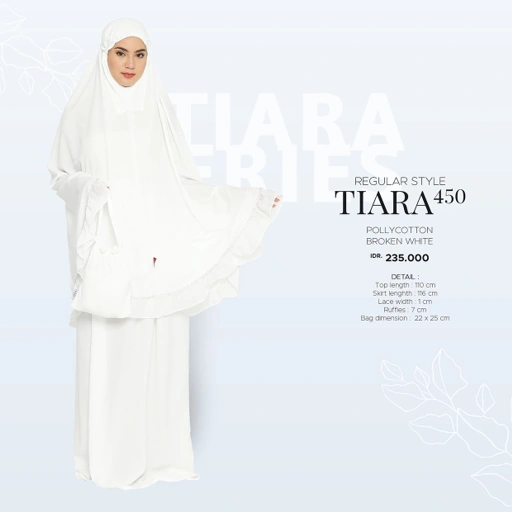 Image of Tatuis Mukena Tiara 450 Dewasa Broken White