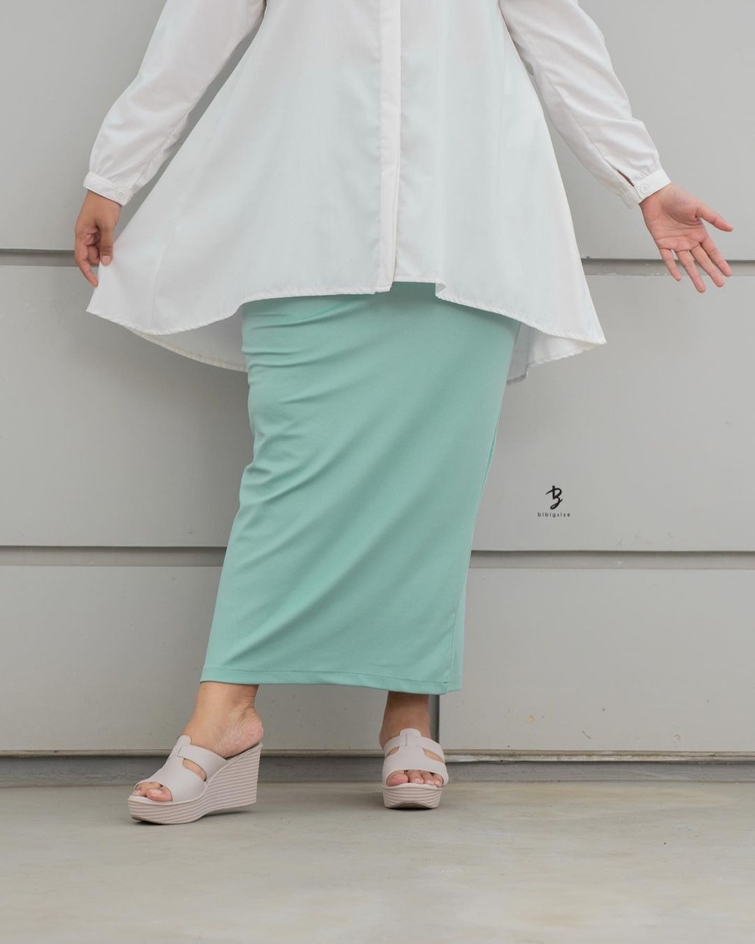 Una Skirt - Turquoise | Rok Span Pencil Skirt Big Size